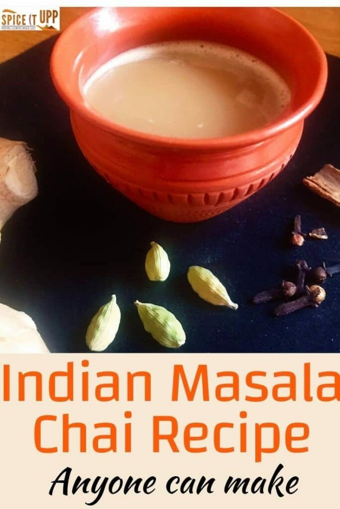 Indian masala chai recipe pinterest image